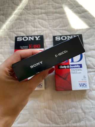 Lote 3 Cintas VHS Sony E-180 Nuevas