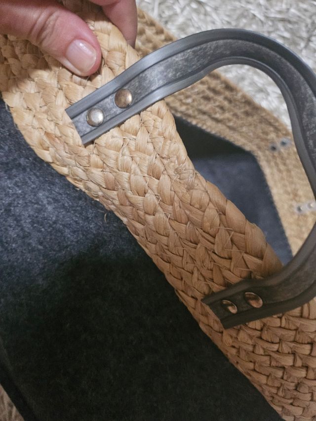 Conjunto de 3 cestos bege e cinza