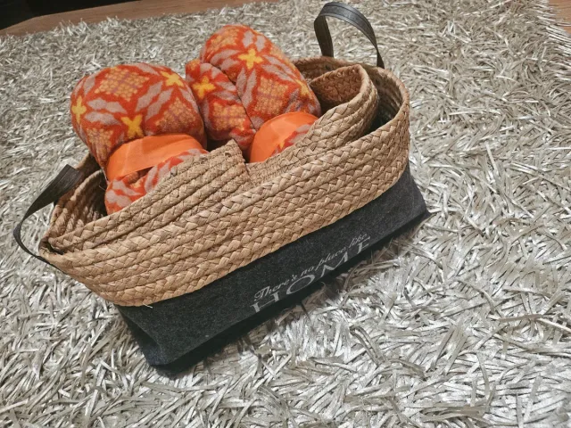 Conjunto de 3 cestos bege e cinza