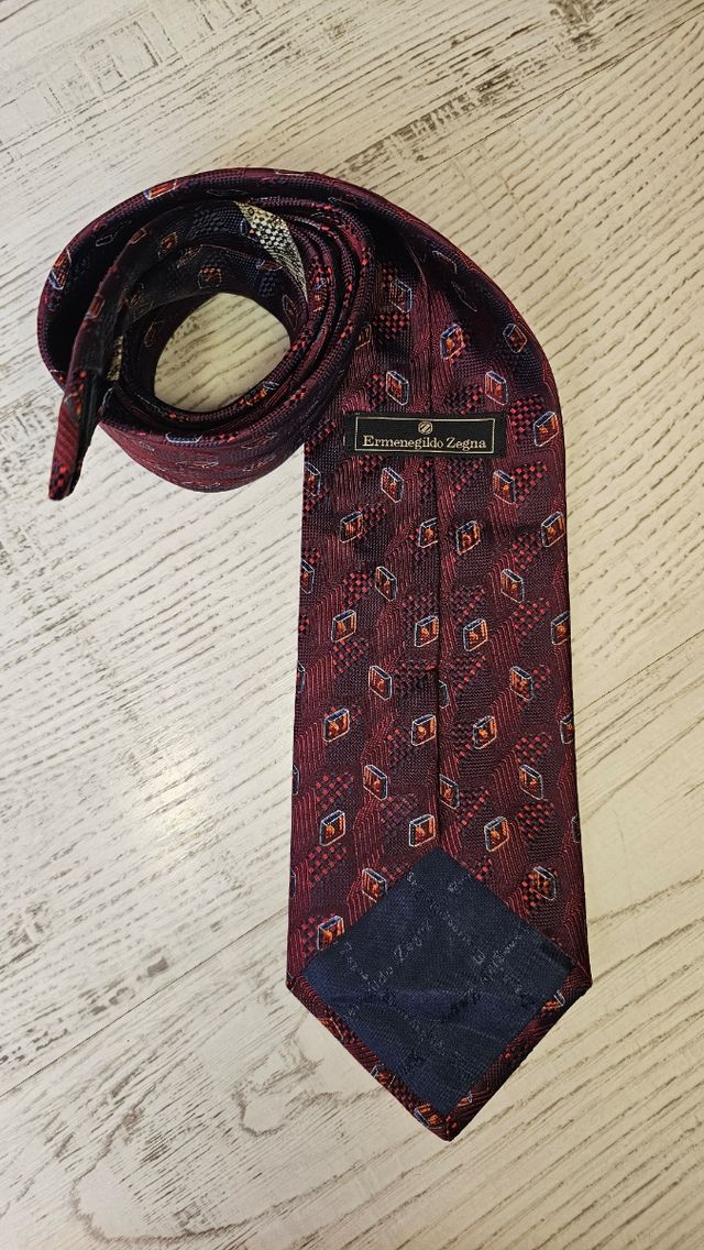 Corbata Seda Ermenegildo Zegna Roja