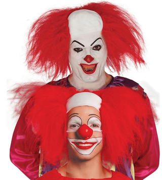 Peluca de payaso calvo para adulto
