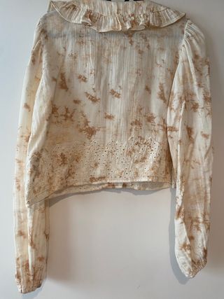 Camisa Zara efecto tie dye y cuello bebé