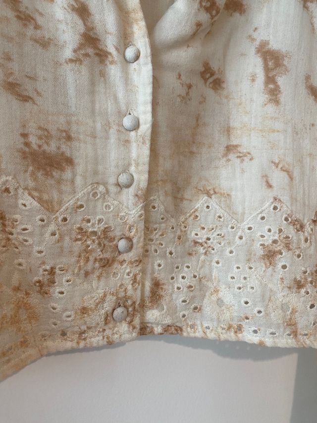 Camisa Zara efecto tie dye y cuello bebé