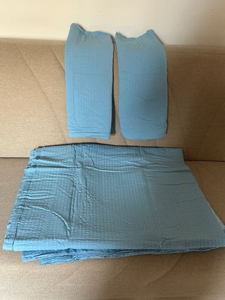 Copripiumino Seersucker Azzurro King + 2 Federe