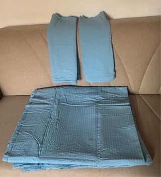 Copripiumino Seersucker Azzurro King + 2 Federe