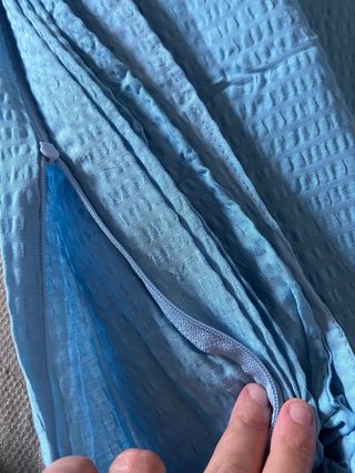 Copripiumino Seersucker Azzurro King + 2 Federe