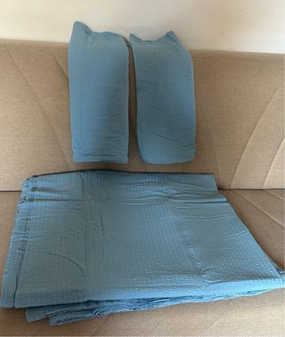 Copripiumino Seersucker Azzurro King + 2 Federe