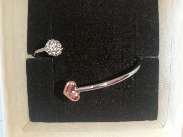Bracciale Stroili Cuore e Strass Rosa/Argento