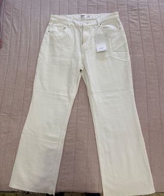 Pantalón Bershka Blanco Talla 42 Nuevo etiqueta 
