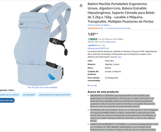 Mochila Portabebés Ergonómica