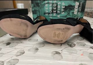 Sandalias de tacón negras