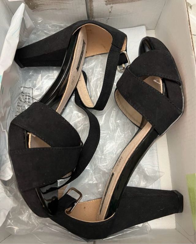 Sandalias de tacón negras