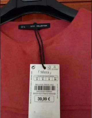 Chaqueta Antelina coral Talla S