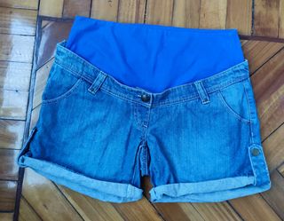 Pantalón corto premamá vaquero talla 40