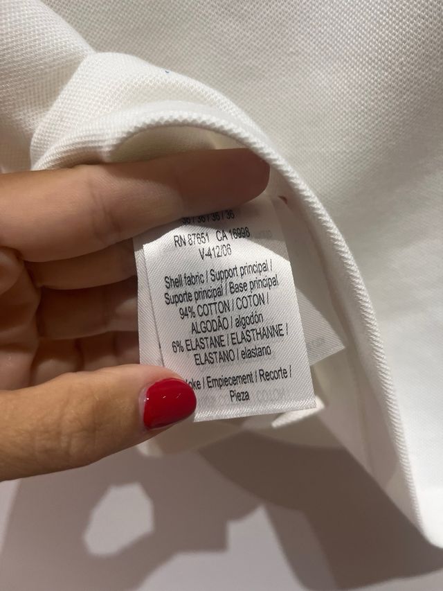 T-shirt Lacoste bianca taglia S/36