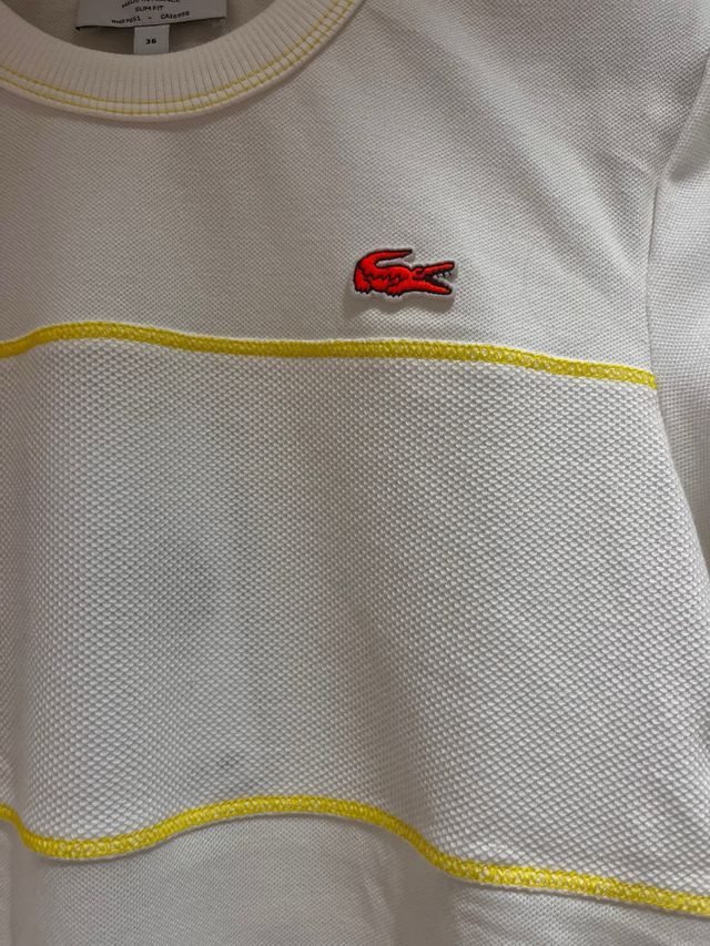 T-shirt Lacoste bianca taglia S/36