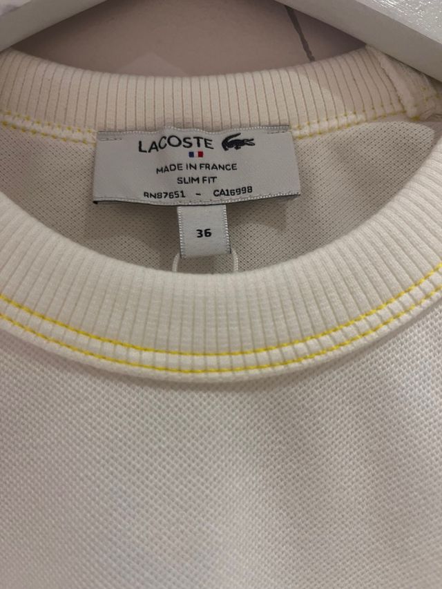 T-shirt Lacoste bianca taglia S/36