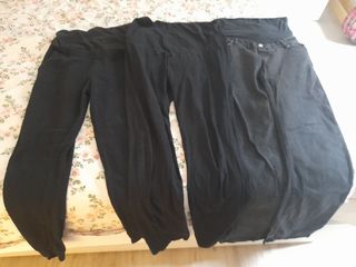 Lotto 2 pantaloni tuta premaman neri