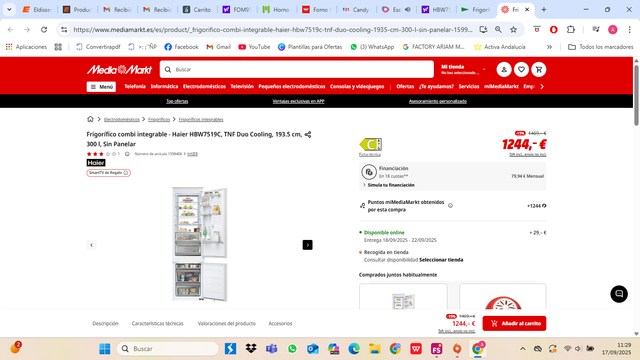 Frigorífico Combi Haier Inverter