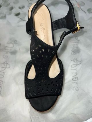 Sandalias cuña Geox negras talla 37