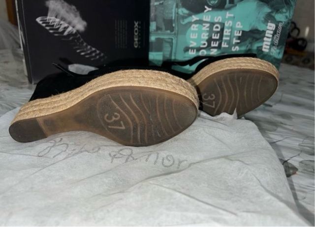 Sandalias cuña Geox negras talla 37