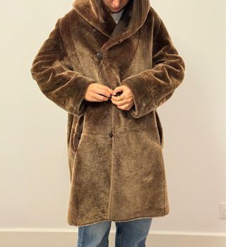 Abrigo piel mouton auténtica reversible