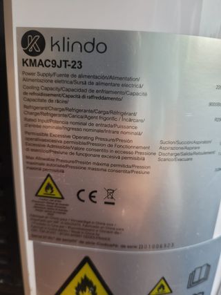 Klindo KMAC9JT-23 Aire Acondicionado Local