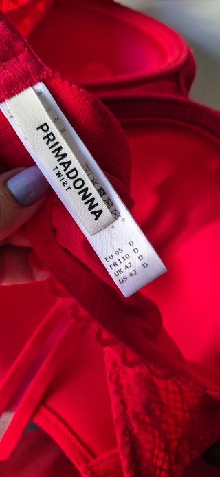 Sujetador Primadonna FR 110D/EU 95D Rojo Nuevo