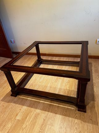 Mesa de centro madera y cristal