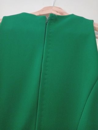 Vestido largo vintage verde y blanco