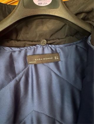 Abrigo Zara Negro Mujer