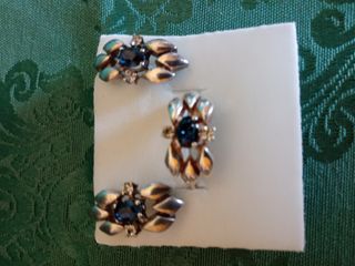 Conjunto Plata Ley Pendientes y Anillo. En persona