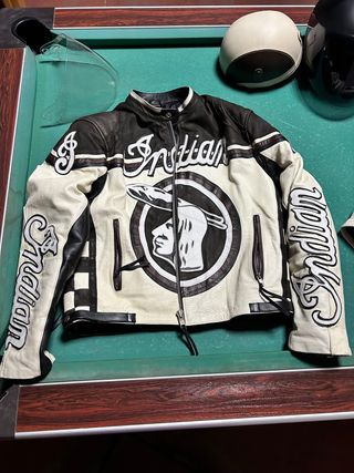 Chaqueta Moto Cuero Indian Talla XXL y L