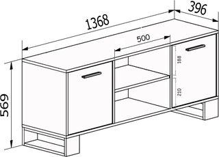Mueble de TV de madera Naturale