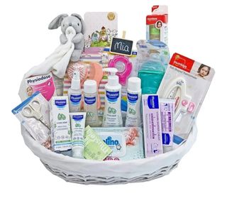 Canasta de bebé personalizada Mustela y más