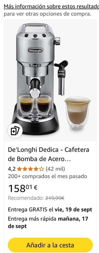 Cafetera DeLonghi Dedica Style Acero Inox