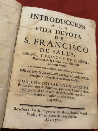 Introducción Vida Devota San Francisco de Sales