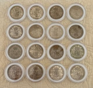 5 Pesetas Plata Alfonso XII y XIII Varios Años