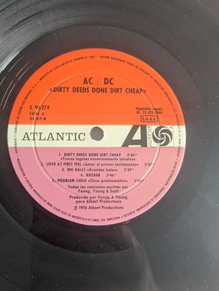 Lote Vinilos AC/DC: Let There Be Rock, Dirty Deeds