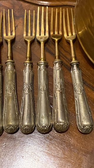 Juego cubiertos antiguos años 50