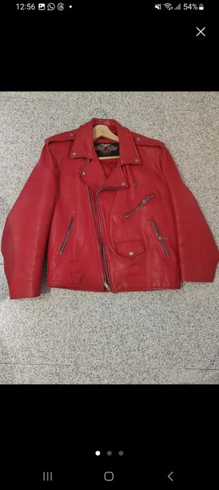 Chaqueta de Piel Roja Talla M
