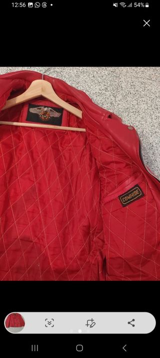 Chaqueta de Piel Roja Talla M