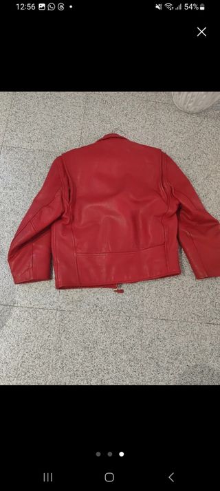 Chaqueta de Piel Roja Talla M