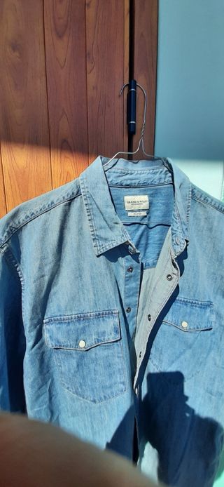 Camicia jeans uomo maniche corte