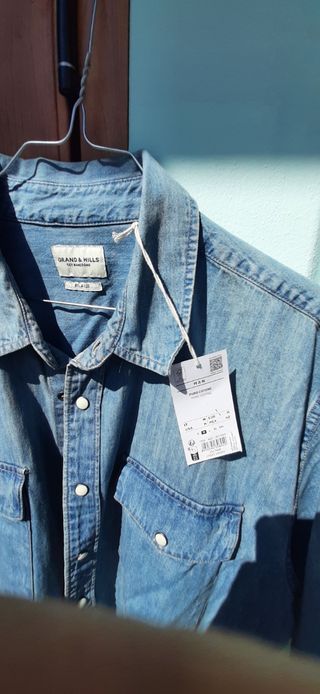 Camicia jeans uomo maniche corte