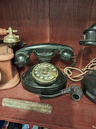 Teléfono Antiguo Negro Giratorio