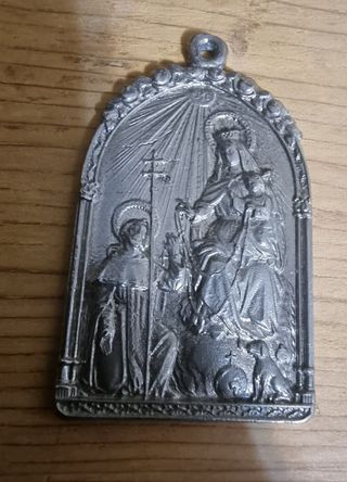 Medalla Religiosa de Metal del Rosario Perpetuo