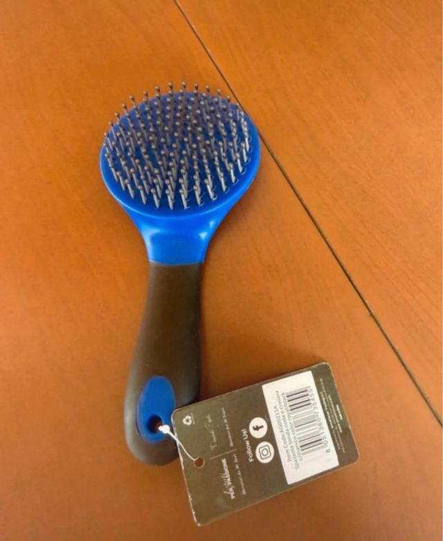 Spazzola per coda e criniera blu