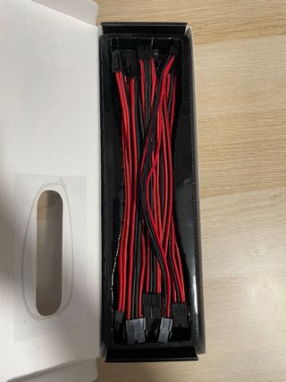 Cables Fuente Alimentación PC Trenzados Rojo/Negro