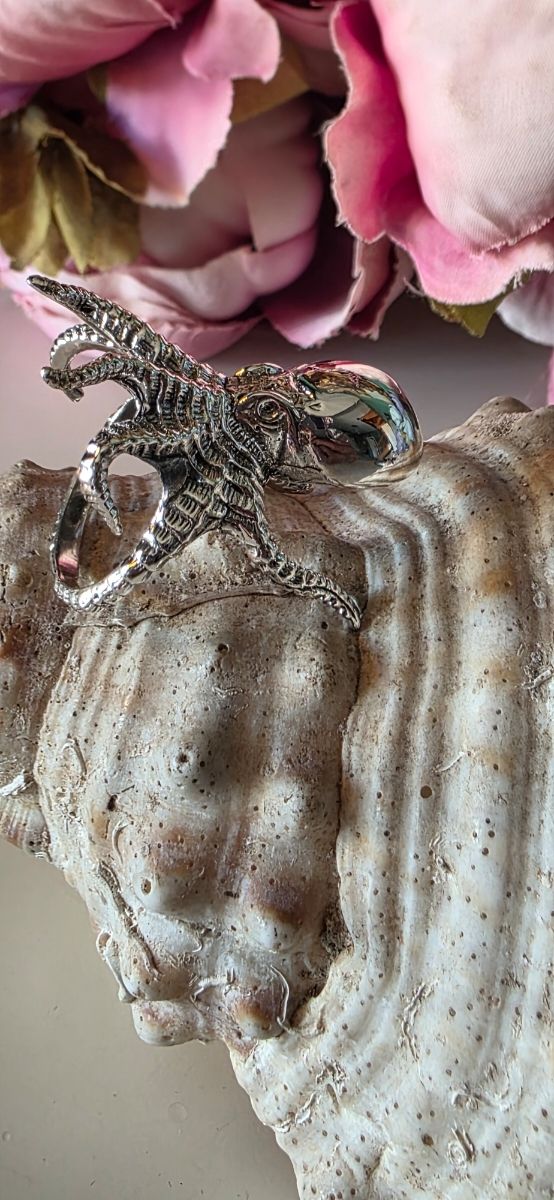 Anillo Pulpo Plata Ley Diseño